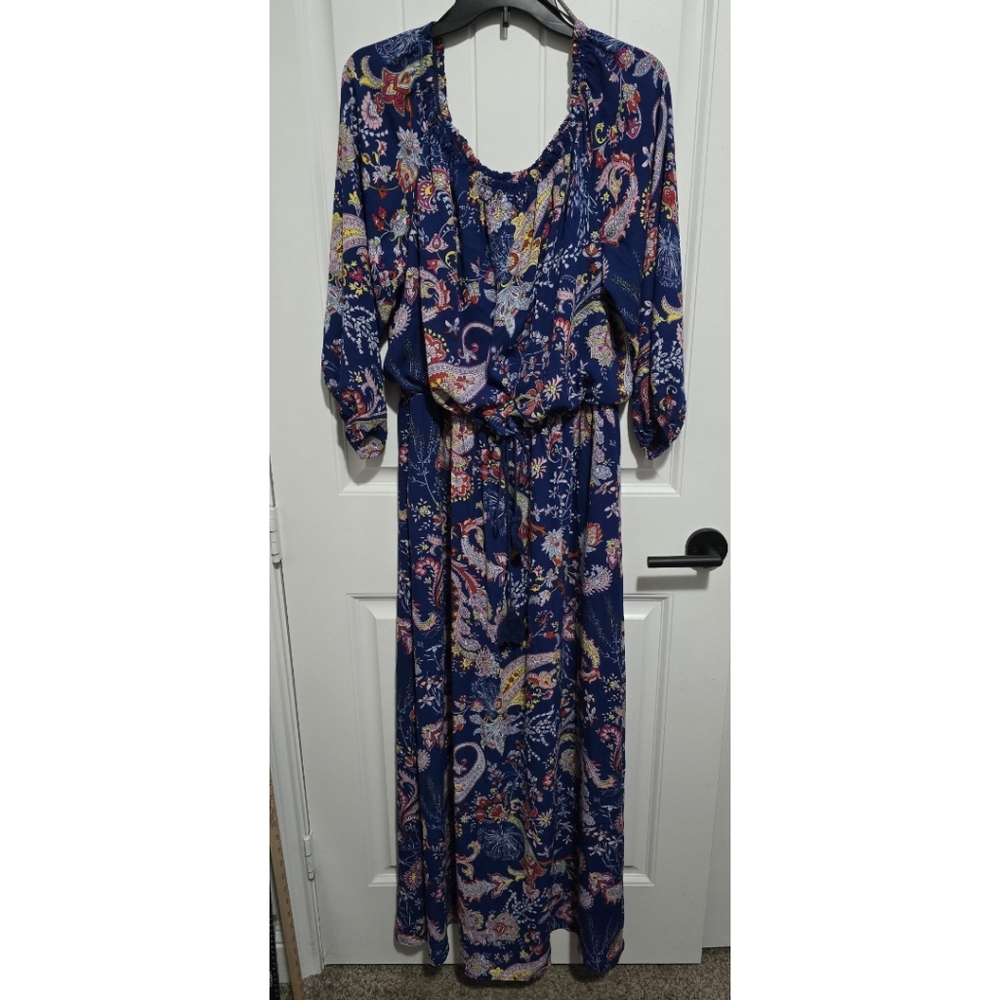 Bisou Bisou Boho Style Maxi Dress Womens Size 16